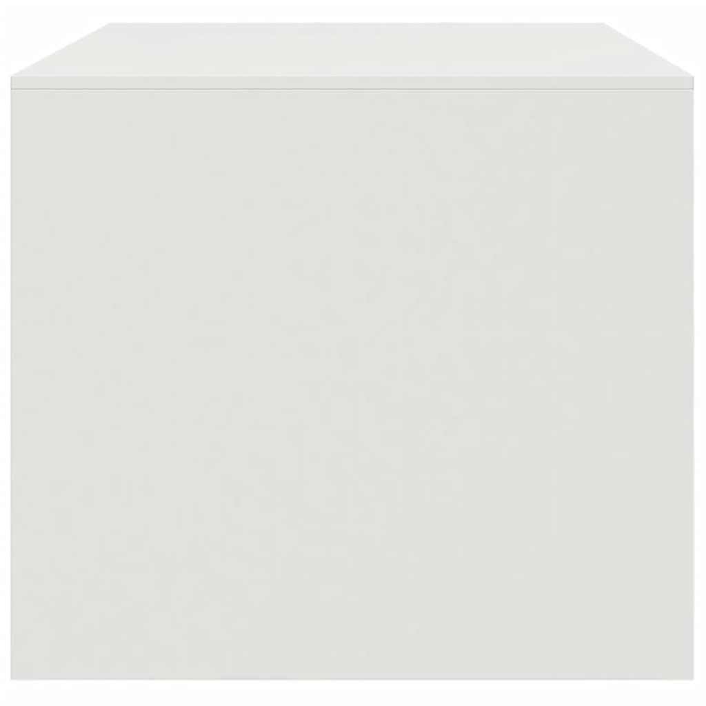 Tavolino da Salotto Bianco 67x50x44 cm in Acciaio 841732