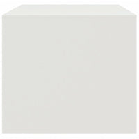 Tavolino da Salotto Bianco 67x50x44 cm in Acciaio 841732