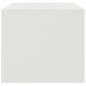 Tavolino da Salotto Bianco 67x50x44 cm in Acciaio 841732