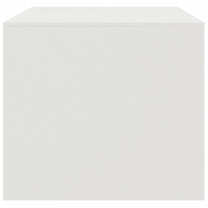 Tavolino da Salotto Bianco 67x50x44 cm in Acciaio 841732