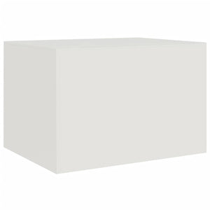 Tavolino da Salotto Bianco 67x50x44 cm in Acciaio 841732