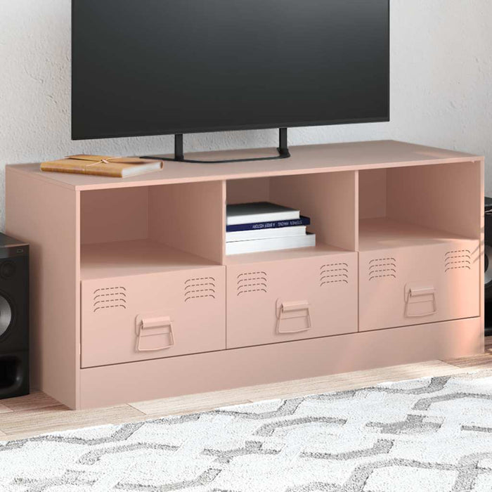 Mobile Porta TV Rosa 99x39x44 cm in Acciaio 841734