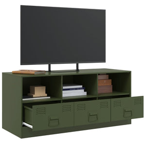 Mobile TV Verde Oliva 99x39x44 cm in Acciaio 841737