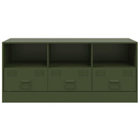 Mobile TV Verde Oliva 99x39x44 cm in Acciaio 841737