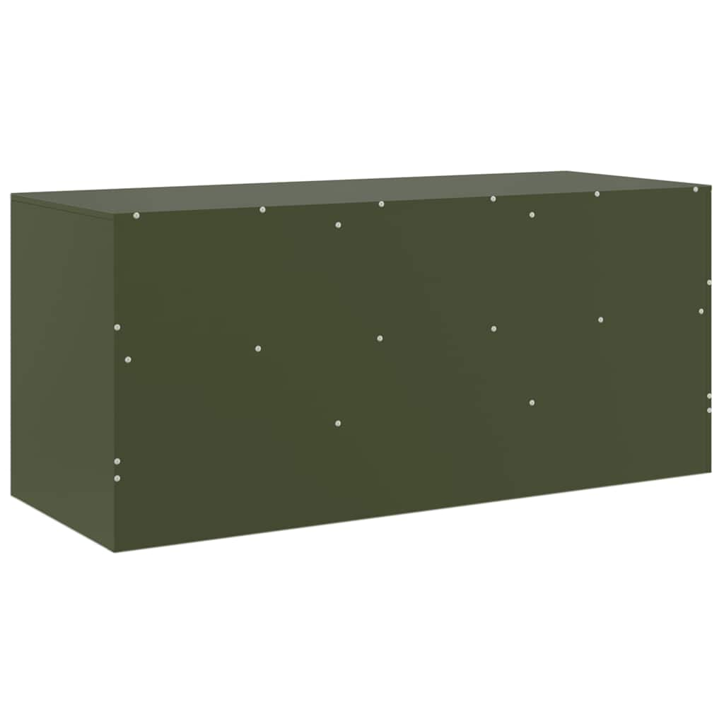 Mobile TV Verde Oliva 99x39x44 cm in Acciaio 841737