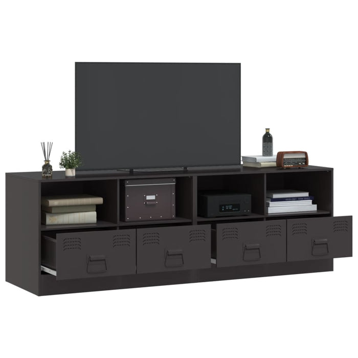 Mobili TV 2 pz Neri 67x39x44 cm in Acciaio 841740