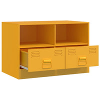 Mobili TV 2 pz Giallo Senape 67x39x44 cm in Acciaio 841746