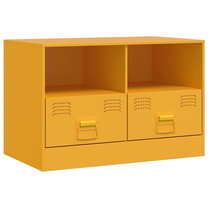 Mobili TV 2 pz Giallo Senape 67x39x44 cm in Acciaio 841746