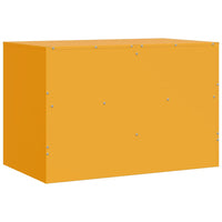 Mobili TV 2 pz Giallo Senape 67x39x44 cm in Acciaio 841746