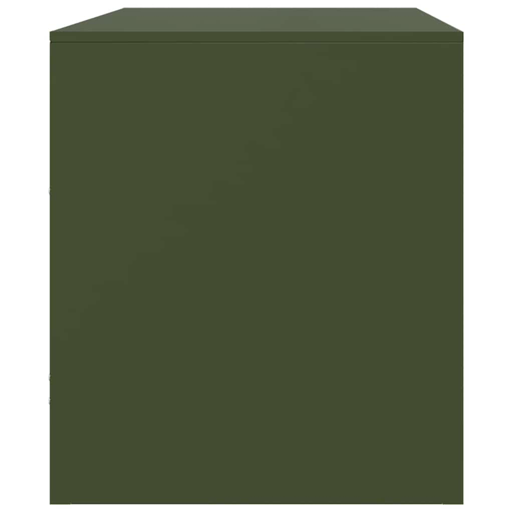 Mobili TV 2 pz Verde Oliva 67x39x44 cm in Acciaio 841748