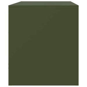 Mobili TV 2 pz Verde Oliva 67x39x44 cm in Acciaio 841748