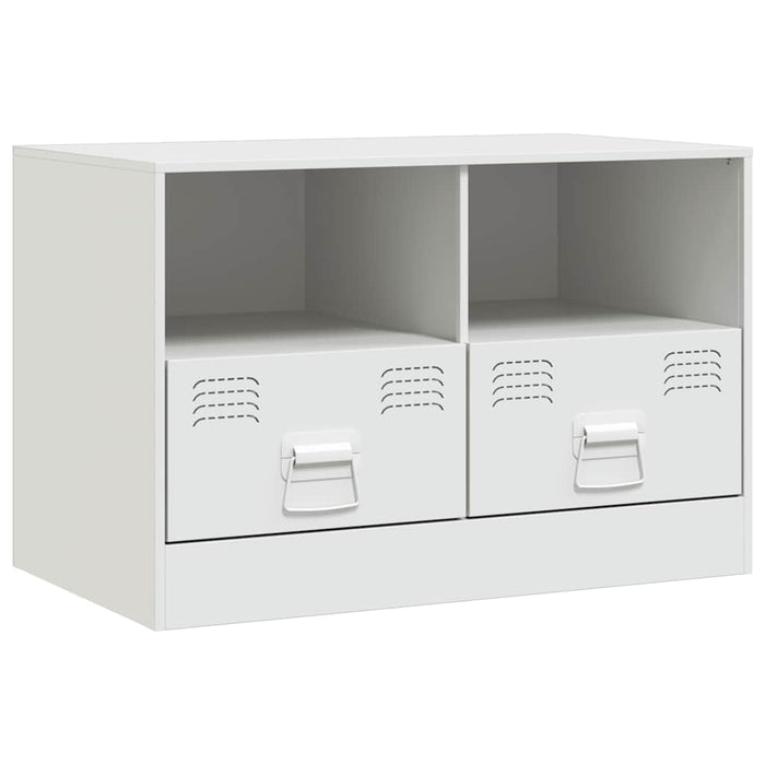 Mobile Porta TV Bianco 67x39x44 cm in Acciaio 841749