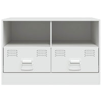 Mobile Porta TV Bianco 67x39x44 cm in Acciaio 841749