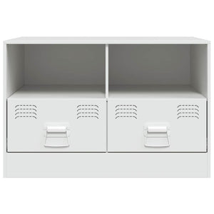 Mobile Porta TV Bianco 67x39x44 cm in Acciaio 841749