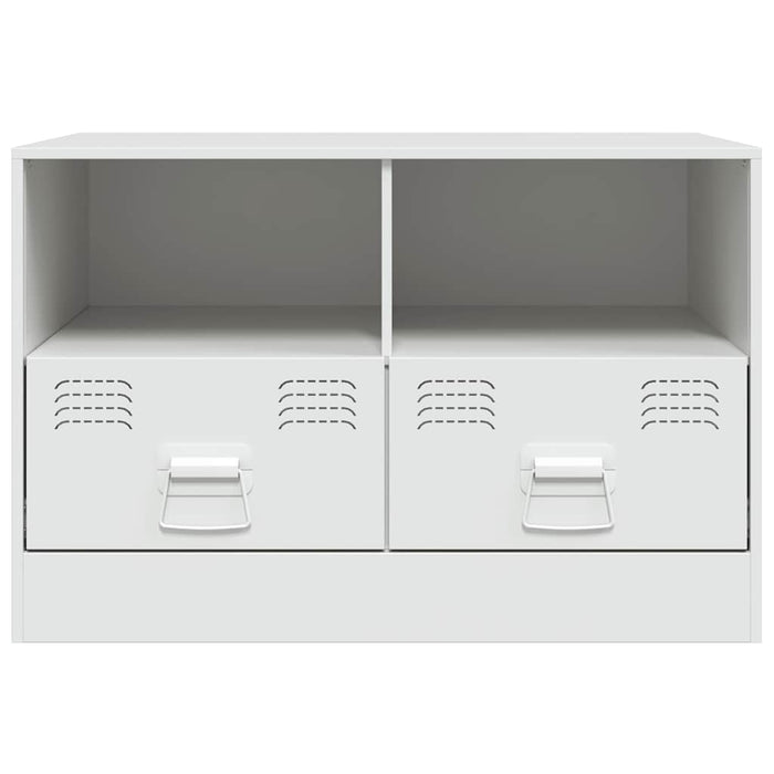 Mobile Porta TV Bianco 67x39x44 cm in Acciaio 841749