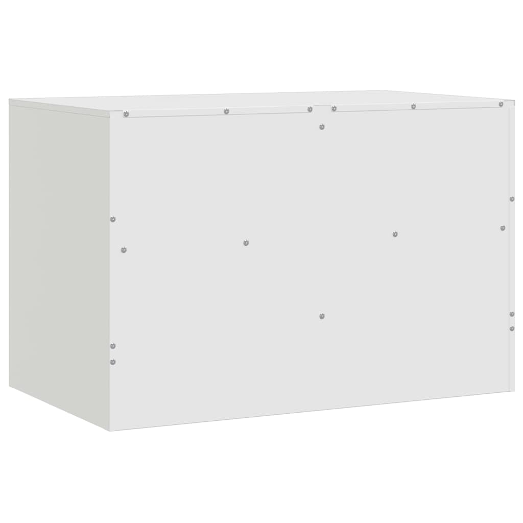 Mobile Porta TV Bianco 67x39x44 cm in Acciaio 841749