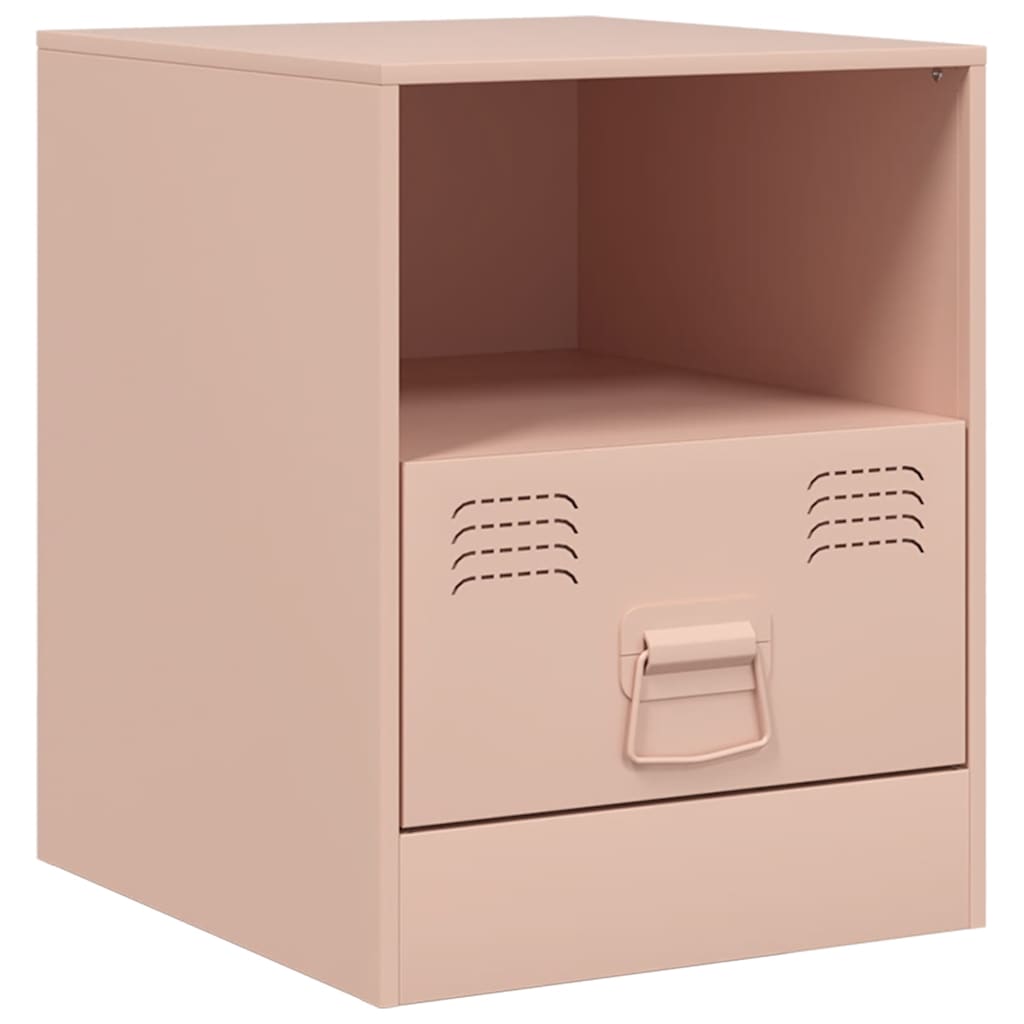 Comodini 2 pz Rosa 34,5x39x44 cm in Acciaio 841754