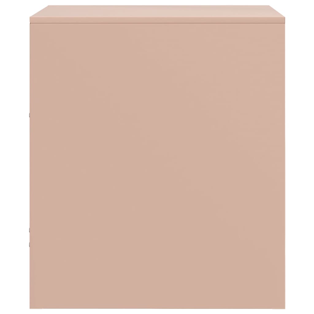 Comodini 2 pz Rosa 34,5x39x44 cm in Acciaio 841754