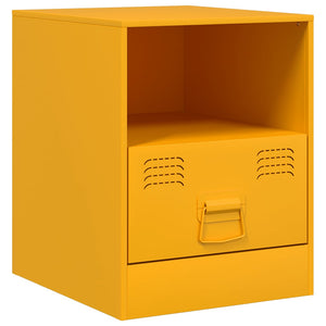 Comodino Giallo Senape 34,5x39x44 cm in Acciaio 841757