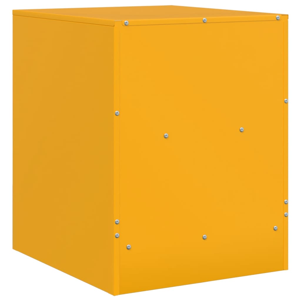 Comodino Giallo Senape 34,5x39x44 cm in Acciaio 841757