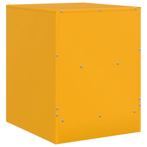 Comodini 2 pz Giallo Senape 34,5x39x44 cm in Acciaio 841758