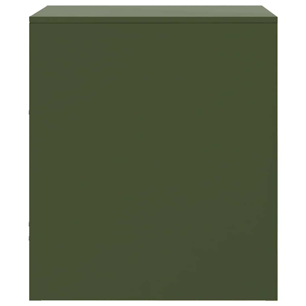 Comodini 2 pz Verde Oliva 34,5x39x44 cm in Acciaio 841760