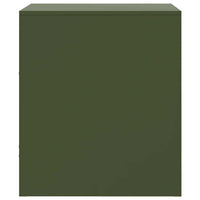 Comodini 2 pz Verde Oliva 34,5x39x44 cm in Acciaio 841760