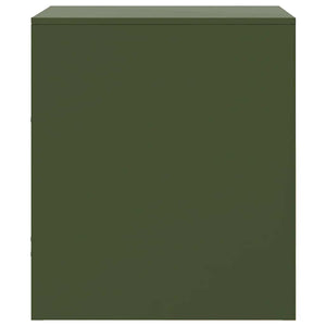 Comodini 2 pz Verde Oliva 34,5x39x44 cm in Acciaio 841760