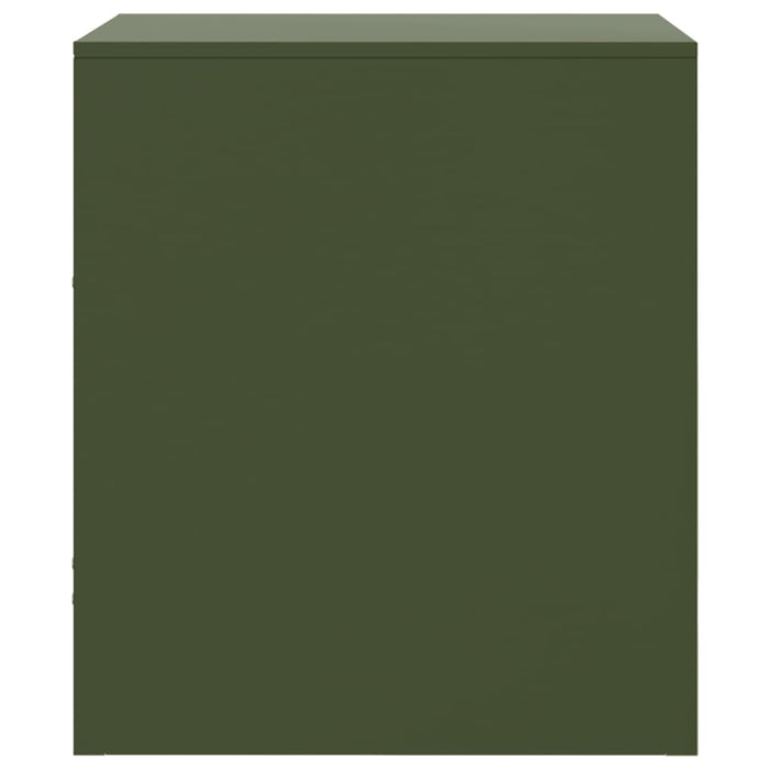 Comodini 2 pz Verde Oliva 34,5x39x44 cm in Acciaio 841760