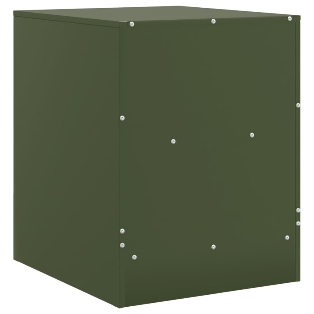 Comodini 2 pz Verde Oliva 34,5x39x44 cm in Acciaio 841760