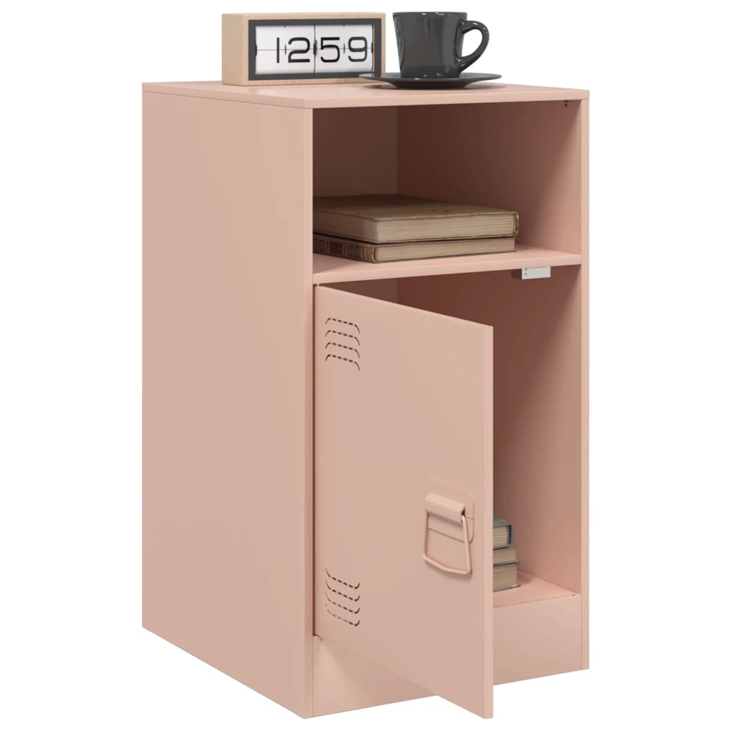 Comodini 2 pz Rosa 34,5x39x62 cm in Acciaio 841766