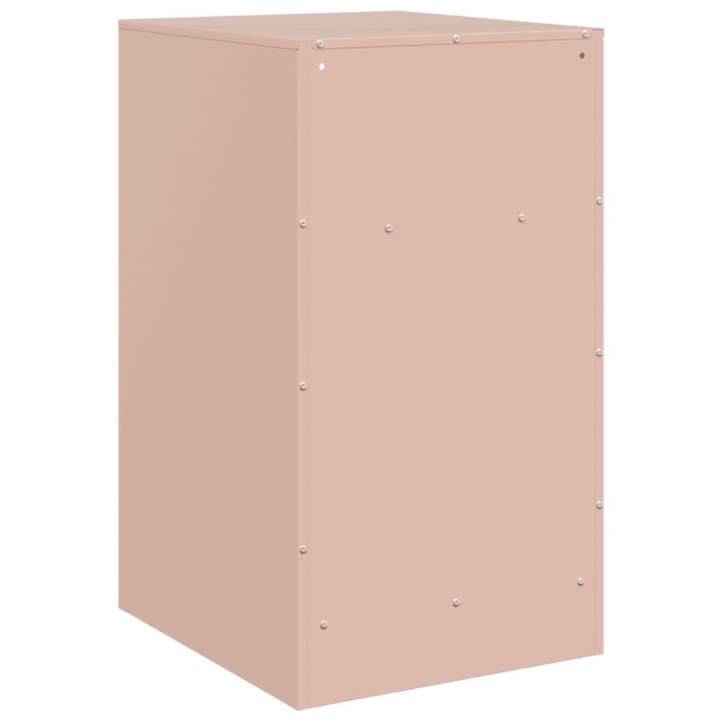 Comodini 2 pz Rosa 34,5x39x62 cm in Acciaio 841766