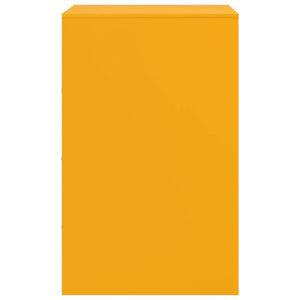 Comodini 2 pz Giallo Senape 34,5x39x62 cm in Acciaio 841770