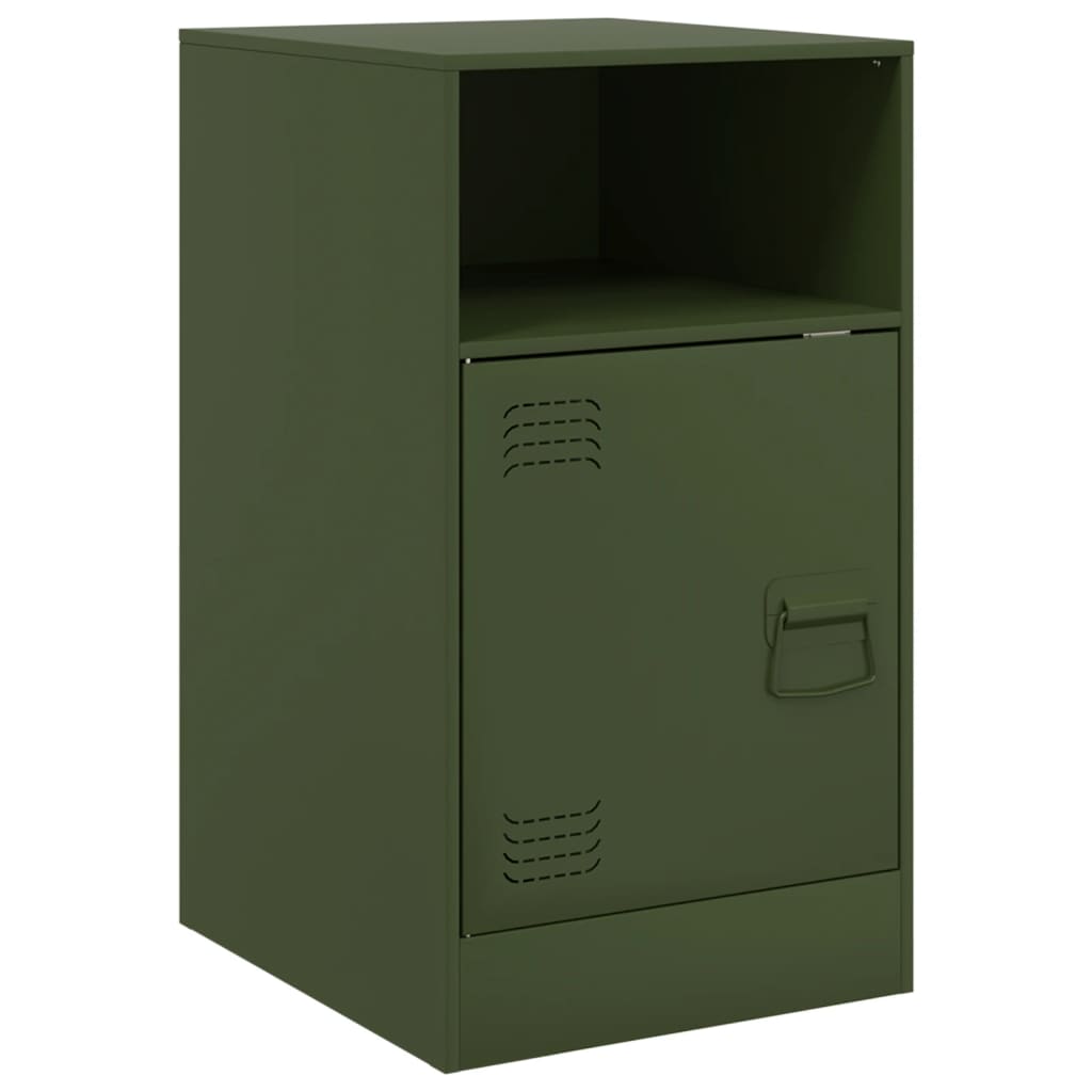 Comodino Verde Oliva 34,5x39x62 cm in Acciaio 841771