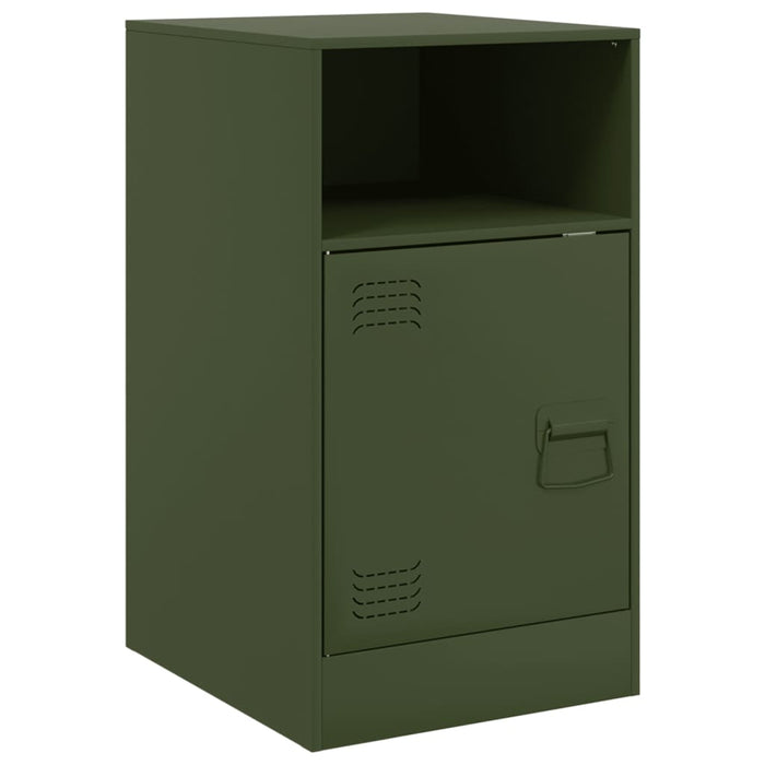 Comodini 2 pz Verde Oliva 34,5x39x62 cm in Acciaio 841772