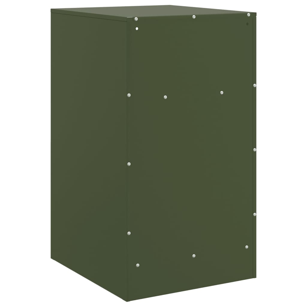 Comodini 2 pz Verde Oliva 34,5x39x62 cm in Acciaio 841772