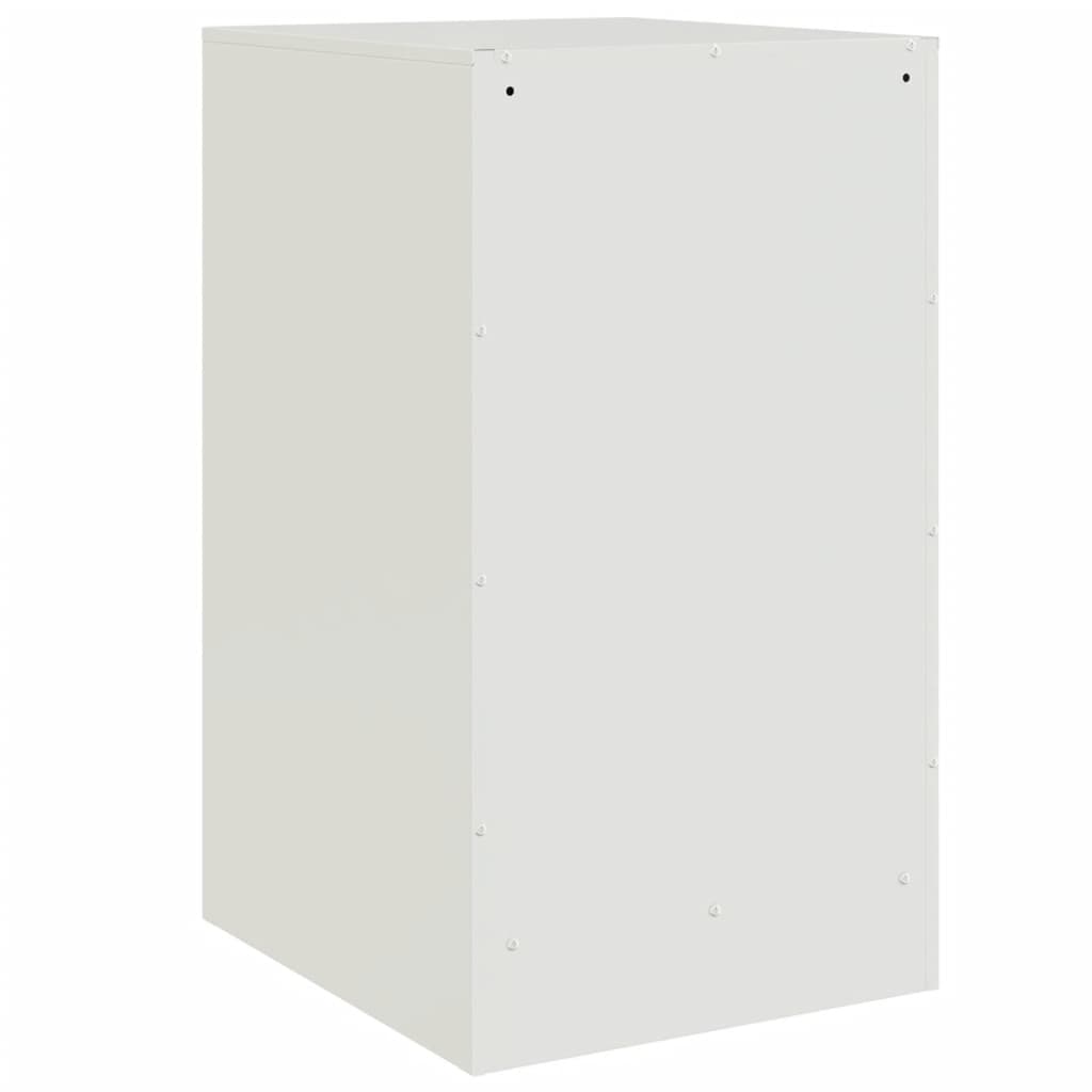 Comodino Bianco 34,5x39x62 cm in Acciaio 841785