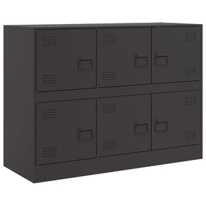 Credenza Nera 99x39x73 cm in Acciaio 841793