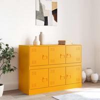 Credenza Giallo Senape 99x39x73 cm in Acciaio 841796