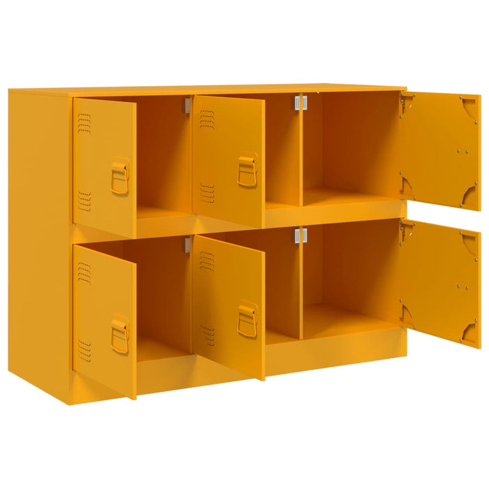 Credenza Giallo Senape 99x39x73 cm in Acciaio 841796