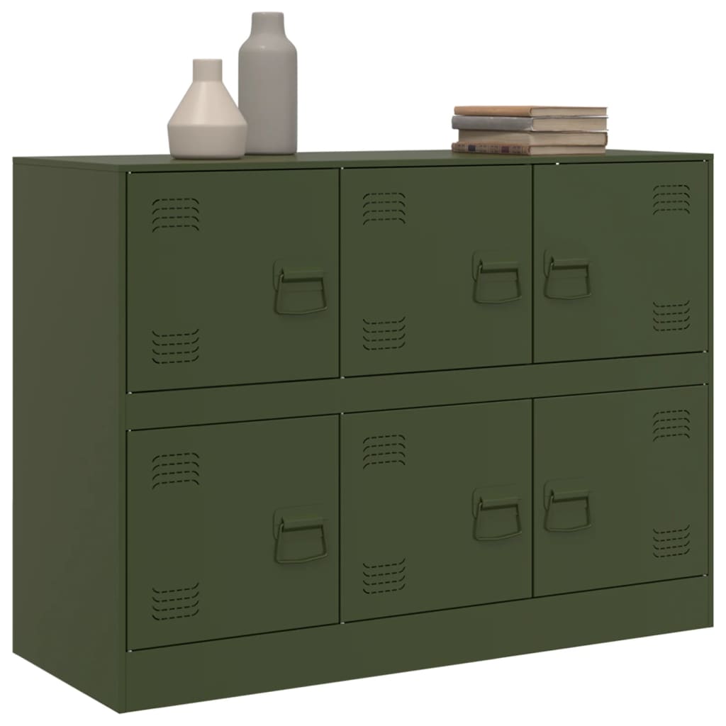 Credenza Verde Oliva 99x39x73 cm in Acciaio 841797