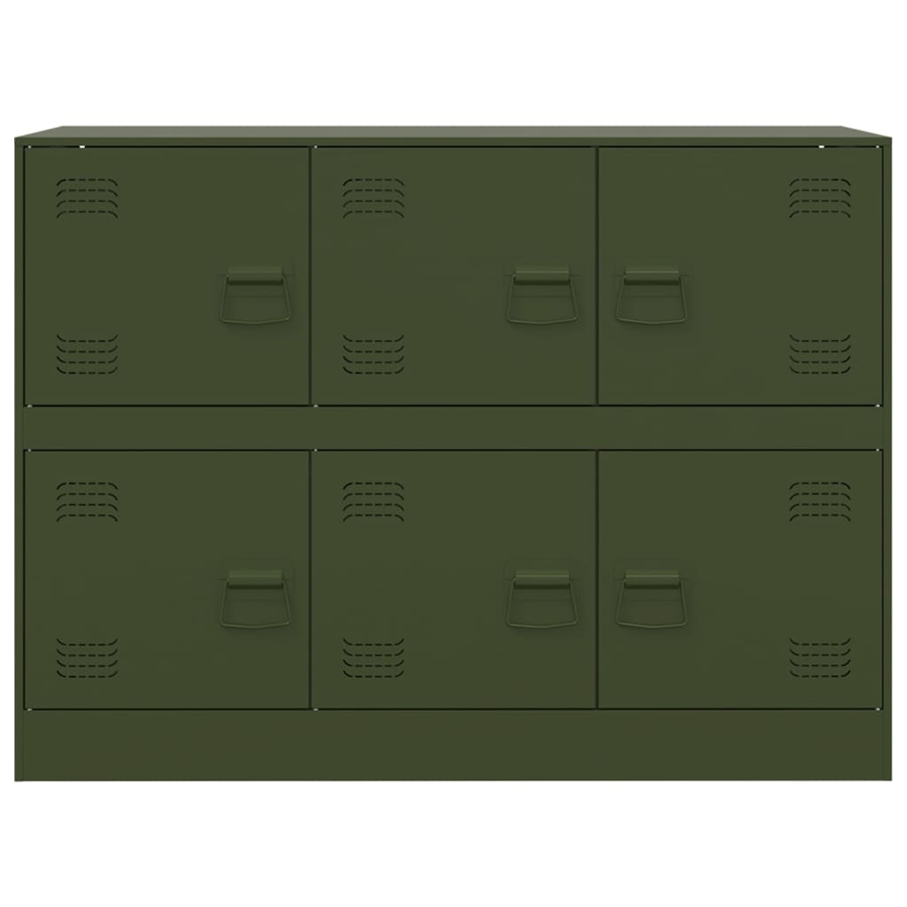 Credenza Verde Oliva 99x39x73 cm in Acciaio 841797