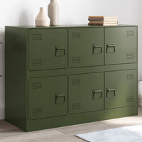 Credenza Verde Oliva 99x39x73 cm in Acciaio 841797