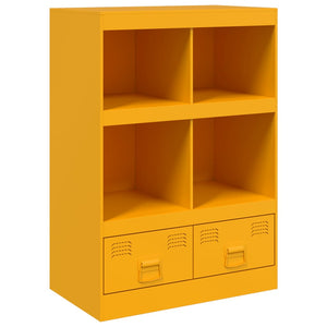 Credenza Giallo Senape 67x39x95 cm in Acciaio 841802