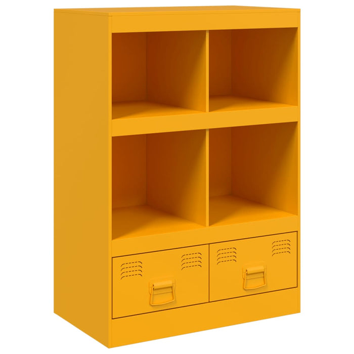 Credenza Giallo Senape 67x39x95 cm in Acciaio 841802