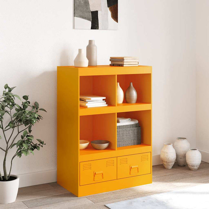 Credenza Giallo Senape 67x39x95 cm in Acciaio 841802