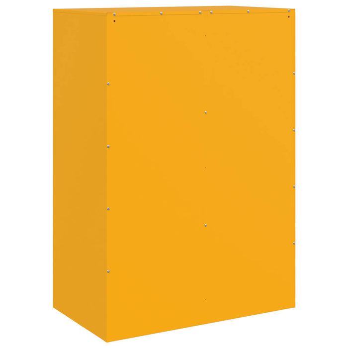 Credenza Giallo Senape 67x39x95 cm in Acciaio 841802