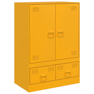 Credenza Giallo Senape 67x39x95 cm in Acciaio 841808