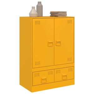 Credenza Giallo Senape 67x39x95 cm in Acciaio 841808