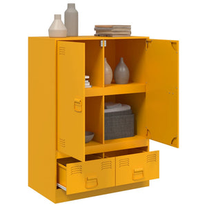 Credenza Giallo Senape 67x39x95 cm in Acciaio 841808